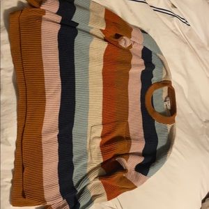 Made striped knot sweater